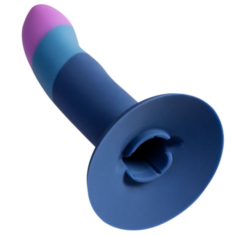 ROMP - DILDO IN SILICONE PICCOLO CON VENTOSA TRICOLORE 14 CM - ROMP | Lingerie Harness Boutique
