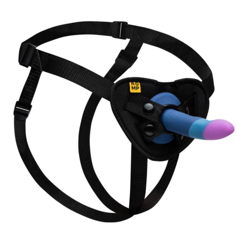 ROMP - DILDO IN SILICONE PICCOLO CON VENTOSA TRICOLORE 14 CM - ROMP | Lingerie Harness Boutique