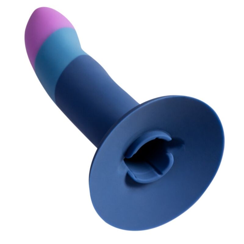 ROMP - DILDO IN SILICONE PICCOLO CON VENTOSA TRICOLORE 14 CM - ROMP | Lingerie Harness Boutique