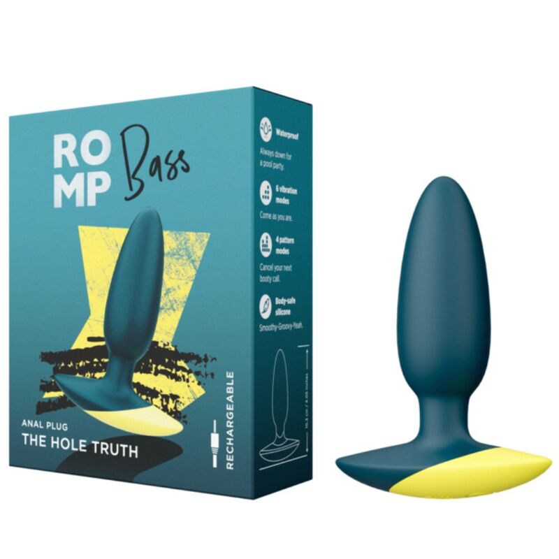 ROMP - BASS VIBRATORE ANALE PLUG 10 CM VERDE - ROMP | Lingerie Harness Boutique