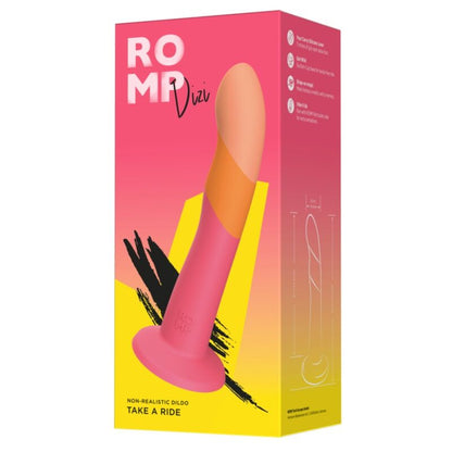 ROMP - DIZI DILDO IN SILICONE CON VENTOSA TRICOLORE 18 CM - ROMP | Lingerie Harness Boutique