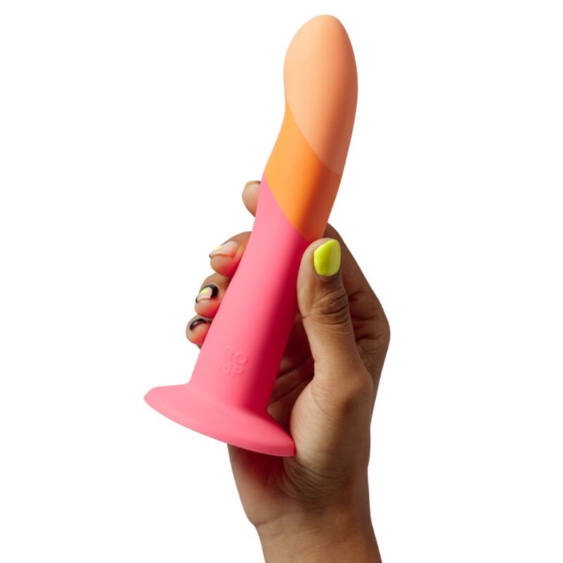 ROMP - DIZI DILDO IN SILICONE CON VENTOSA TRICOLORE 18 CM - ROMP | Lingerie Harness Boutique