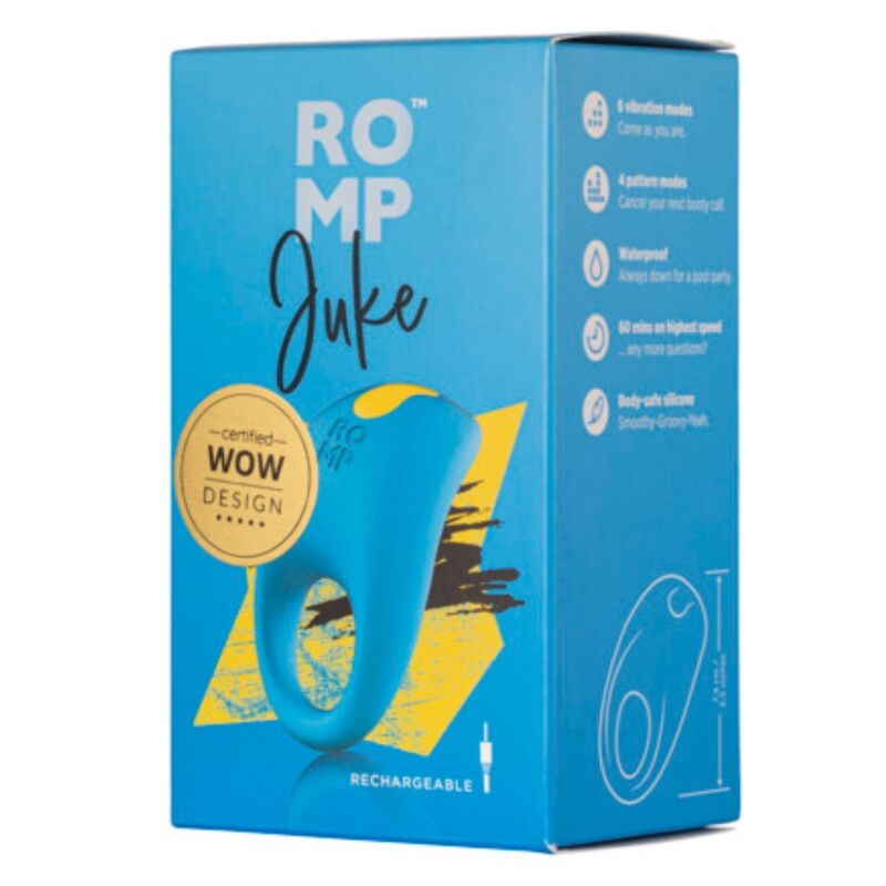 ROMP - JUKE ANELLO PER PENE IN SILICONE CON VIBRATORE PER LA STIMOLAZIONE CLITORIDEA - ROMP | Lingerie Harness Boutique