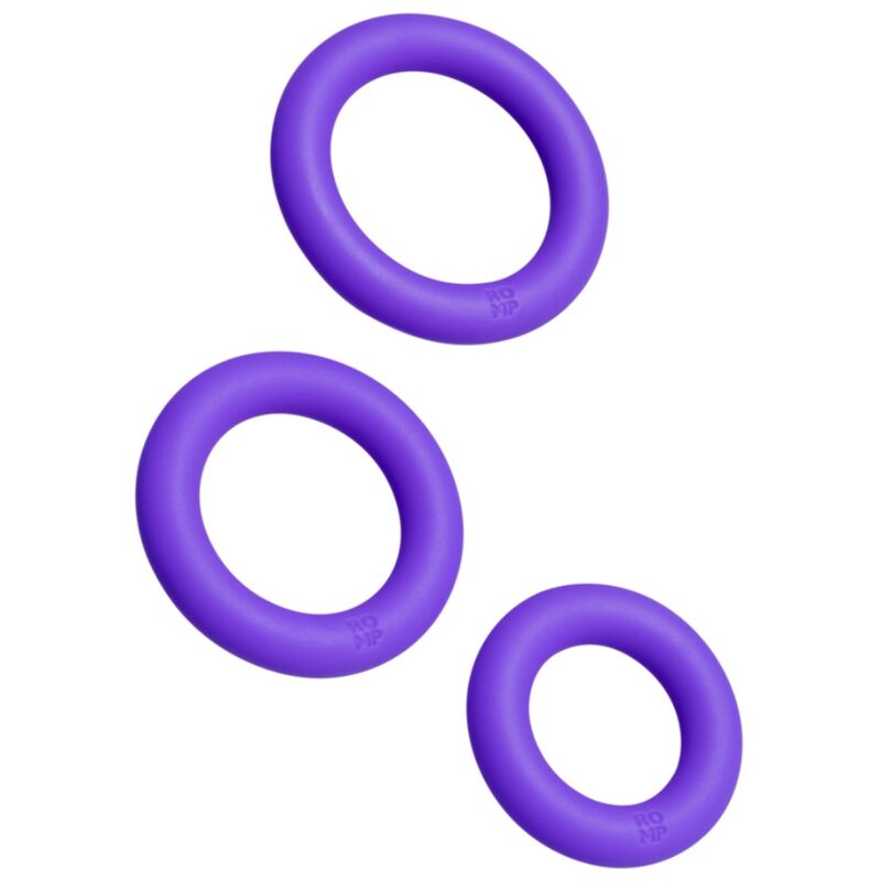 ROMP - REMIX TRIO SET DI 3 ANELLI PER PENE IN SILICONE VIOLA - ROMP | Lingerie Harness Boutique