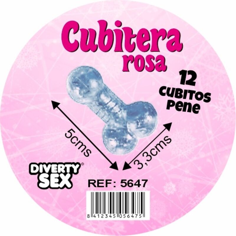DIABLO PICANTE - 12 PENI IN SILICONE RIGIDO DA APPENDERE A UN SECCHIELLO PER IL GHIACCIO ROSA - DIABLO PICANTE | Lingerie Harness Boutique