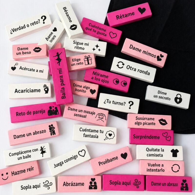 DIABLO PICANTE - SACCHETTO DI 16 LOVE BLOCKS - VERSIONE SPAGNOLA - DIVERTY SEX | Lingerie Harness Boutique