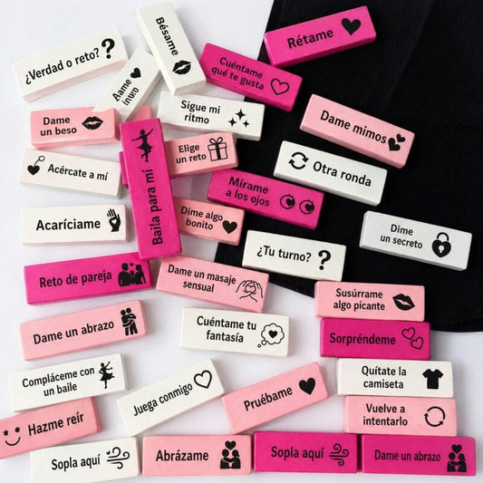 DIABLO PICANTE - SACCHETTO DI 16 LOVE BLOCKS - VERSIONE SPAGNOLA - DIVERTY SEX | Lingerie Harness Boutique