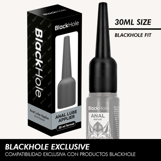 BLACK HOLE - APPLICATORE LUBRIFICANTE ANALE TAGLIA S 30 ML - BLACK HOLE | Lingerie Harness Boutique