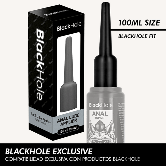 BLACK HOLE - APPLICATORE LUBRIFICANTE ANALE TAGLIA L 100 ML - BLACK HOLE | Lingerie Harness Boutique