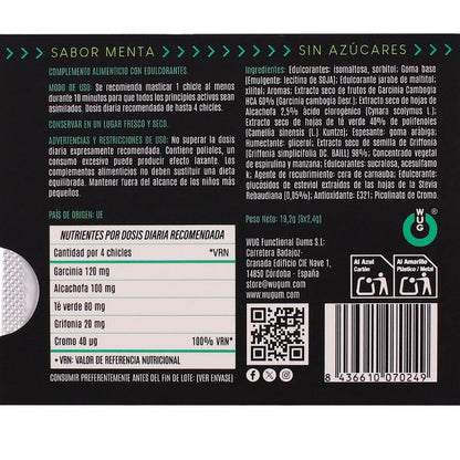 WUG DIET - BLISTER DI GOMME DA MASTICARE FUNZIONALI ALLA MENTA SENZA ZUCCHERO, 8 PEZZI - WUG GUM | Lingerie Harness Boutique