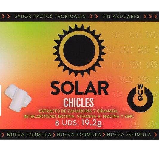 WUG SOLAR - GOMME DA MASTICARE FUNZIONALI CON VITAMINE E ZINCO AL GUSTO DI FRUTTI TROPICALI, CONFEZIONE DA 8 PEZZI - WUG GUM | Lingerie Harness Boutique