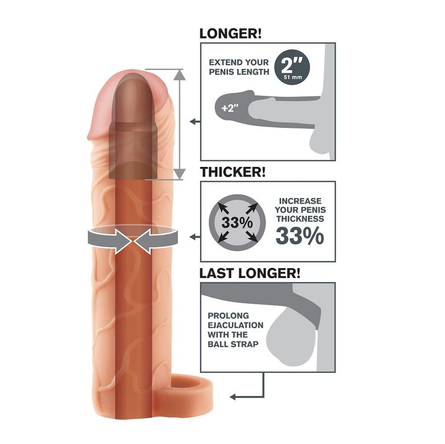 FANTASY X- TENSIONS - PELLE PERFECT 2 EXTENSION BALL STRAP - FANTASY X-TENSIONS | Lingerie Harness Boutique