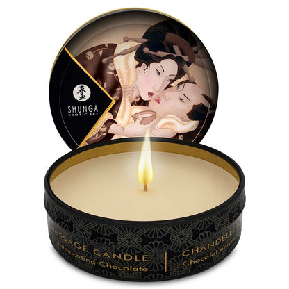 SHUNGA - MINI CARESS BY CANDELIGHT CANDELA DA MASSAGGIO AL CIOCCOLATO 30 ML - SHUNGA CANDLES | Lingerie Harness Boutique