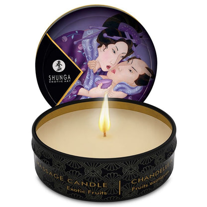 SHUNGA - CANDELA DA MASSAGGIO MINI CARESS BY CANDELIGHT AI FRUTTA ESOTICA 30 ML - SHUNGA CANDLES | Lingerie Harness Boutique