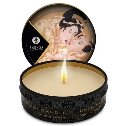 SHUNGA - MINI CARESS BY CANDELIGHT CANDELA DA MASSAGGIO VANIGLIA 30 ML - SHUNGA CANDLES | Lingerie Harness Boutique