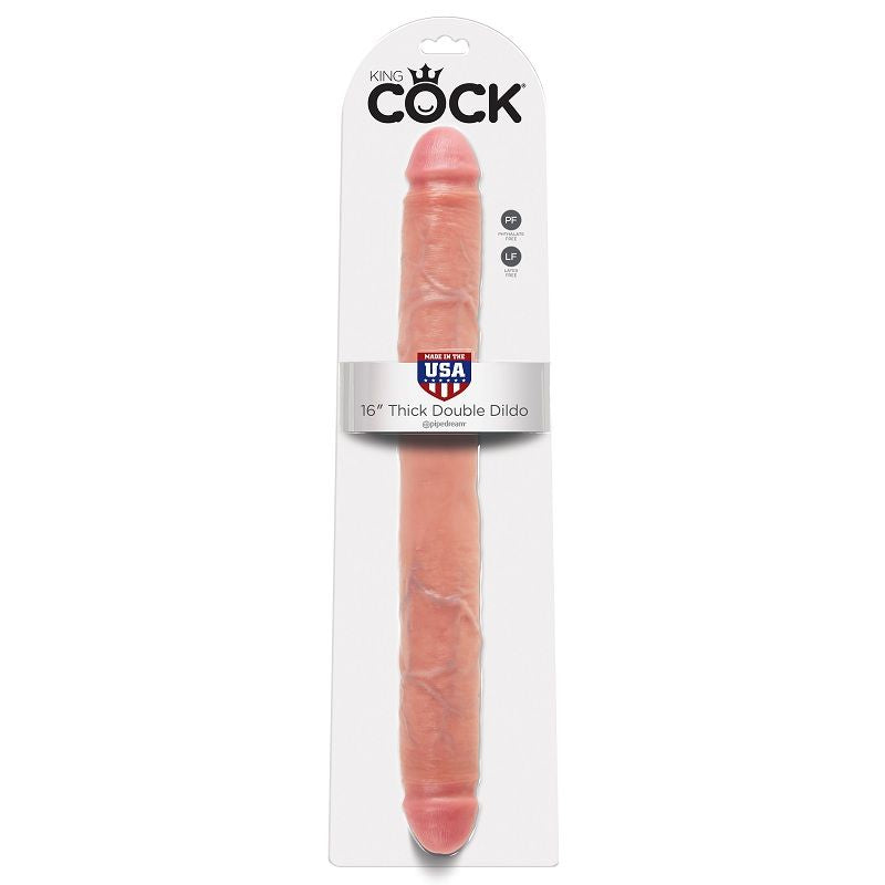 KING COCK - DOPPIO DILDO SPESSO CARNE 40.6 CM - KING COCK | Lingerie Harness Boutique