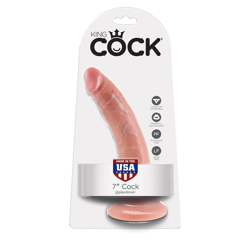 KING COCK - 7 DILDO CARNE 17.8 CM - KING COCK | Lingerie Harness Boutique