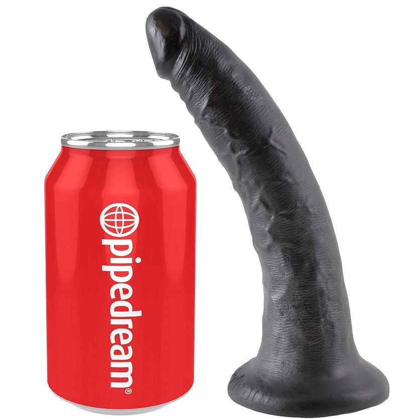 KING COCK - 7 BLACK DILDOS 17.8 CM