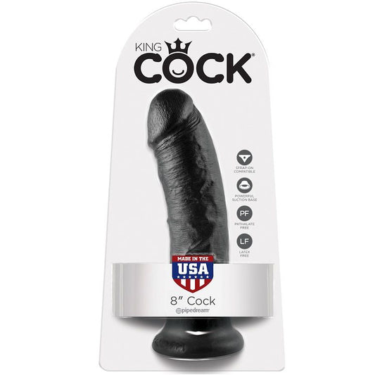 KING COCK - 8 BLACK DILDOS 20.3 CM