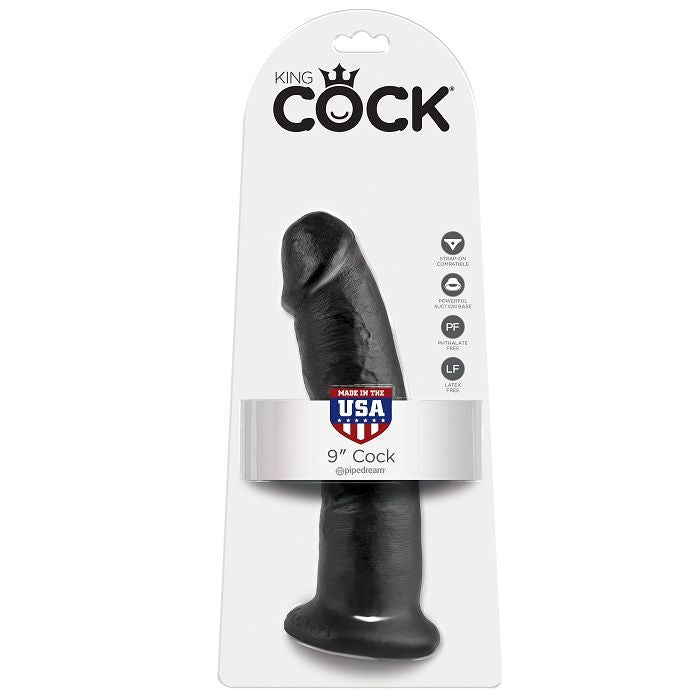 KING COCK - 9 DILDO NERO 22.9 CM - KING COCK | Lingerie Harness Boutique