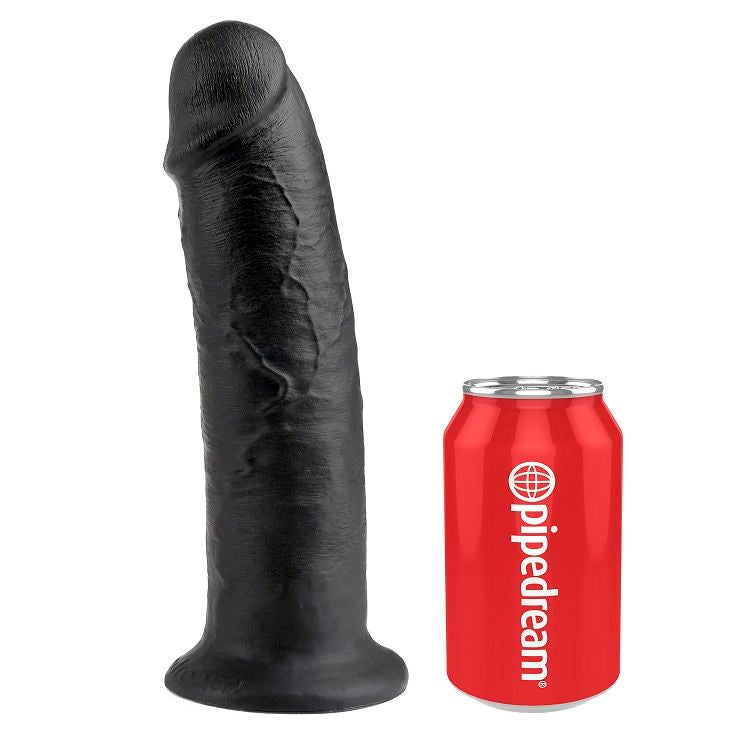 KING COCK - 10 BLACK DILDOS 25 CM