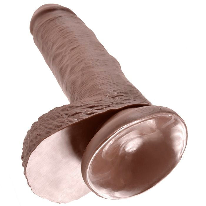 KING COCK - 7 BROWN DILDOS WITH BALLS 17.8 CM