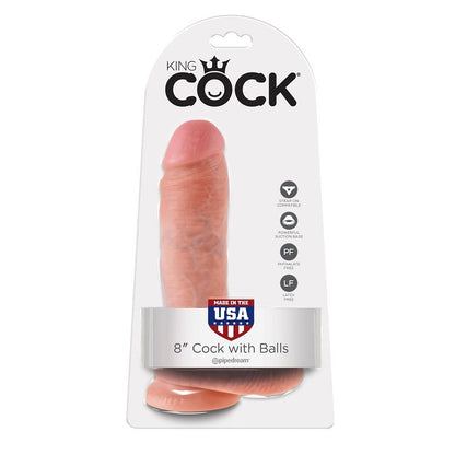 KING COCK - 8 FLESH DILDOS WITH BALLS 20.3 CM