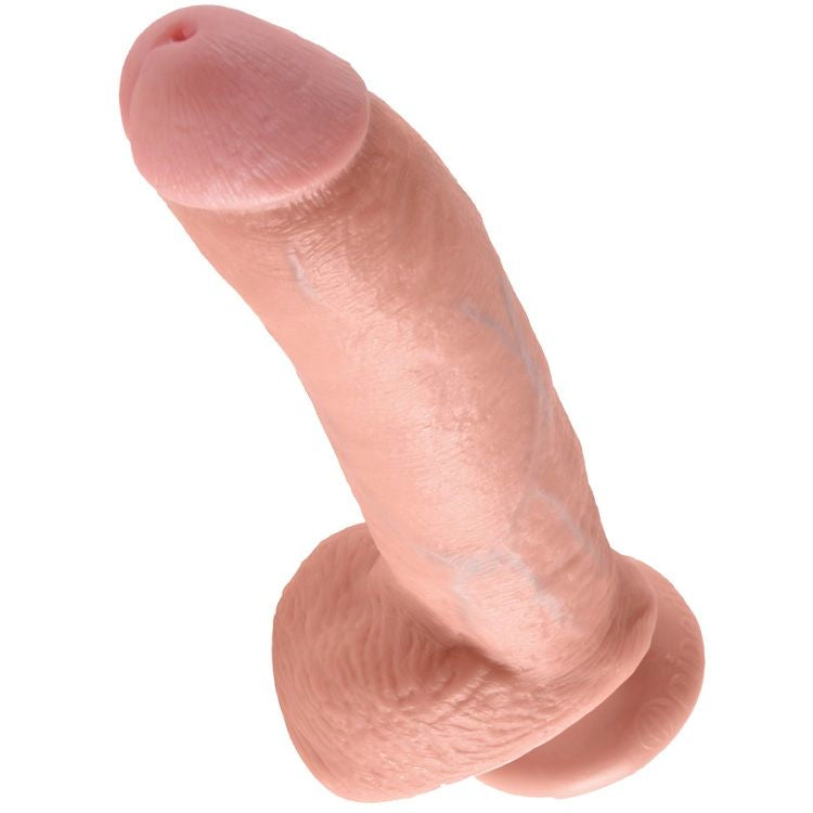 KING COCK - 9 FLESH DILDOS WITH BALLS 22.9 CM