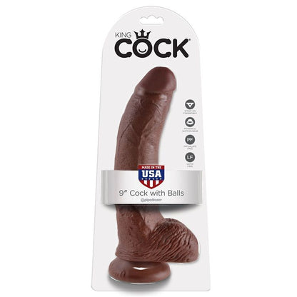 KING COCK - 9 BROWN DILDOS WITH BALLS 22.9 CM