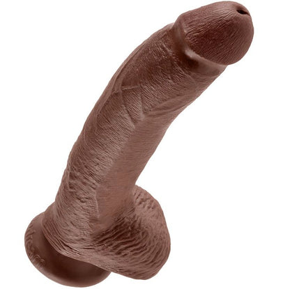 KING COCK - 9 BROWN DILDOS WITH BALLS 22.9 CM