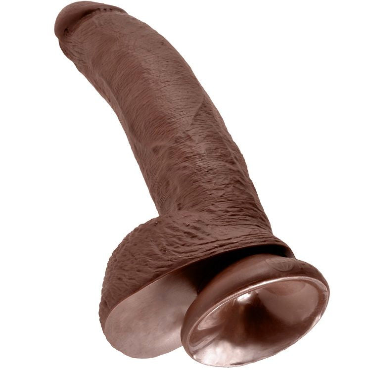 KING COCK - 9 DILDO MARRONE CON SFERE 22.9 CM - KING COCK | Lingerie Harness Boutique