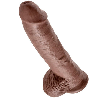 KING COCK - 10 DILDO MARRONE CON SFERE 25.4 CM - KING COCK | Lingerie Harness Boutique