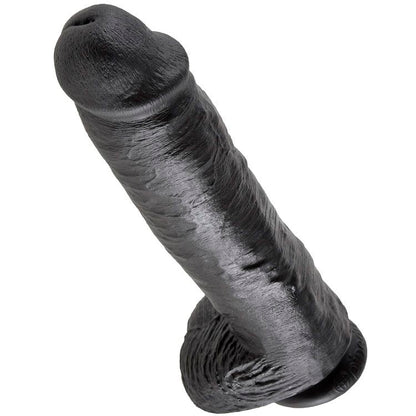 KING COCK - 11 BLACK DILDOS WITH BALLS 28 CM