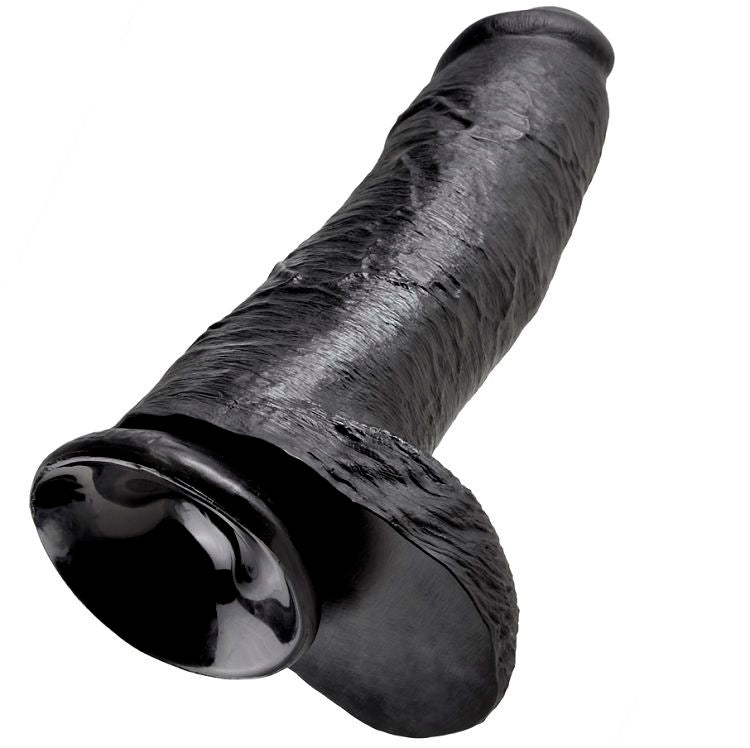 KING COCK - 12 BLACK DILDOS WITH BALLS 30.48 CM