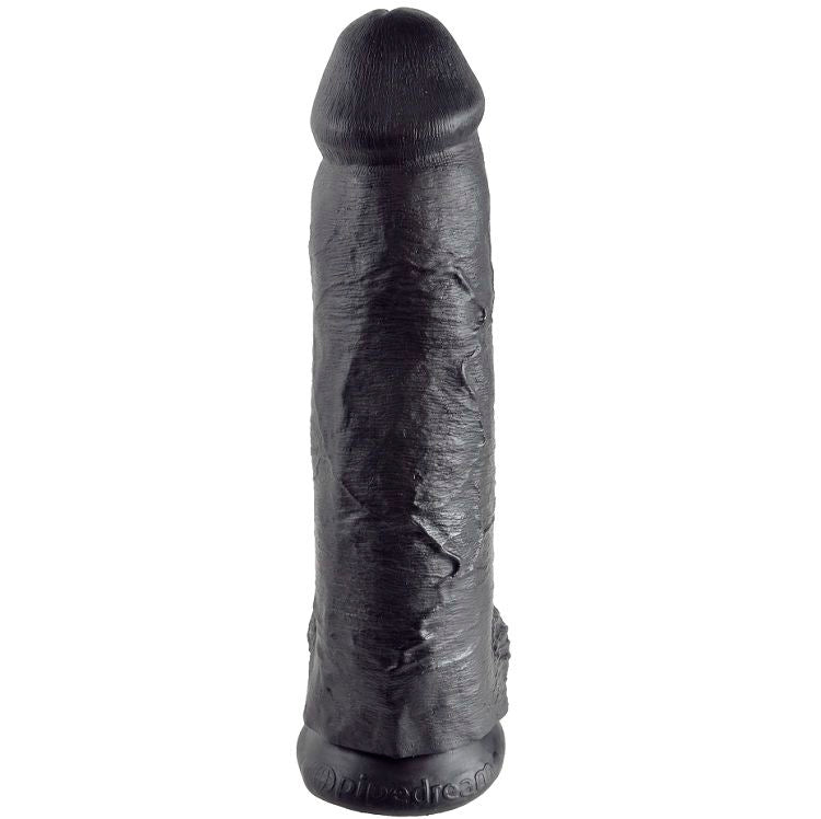 KING COCK - 12 BLACK DILDOS WITH BALLS 30.48 CM