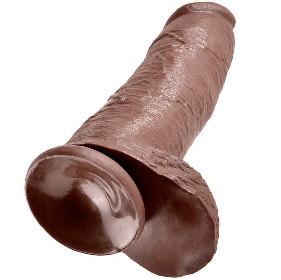 KING COCK - 12 BROWN DILDOS WITH BALLS 30.48 CM