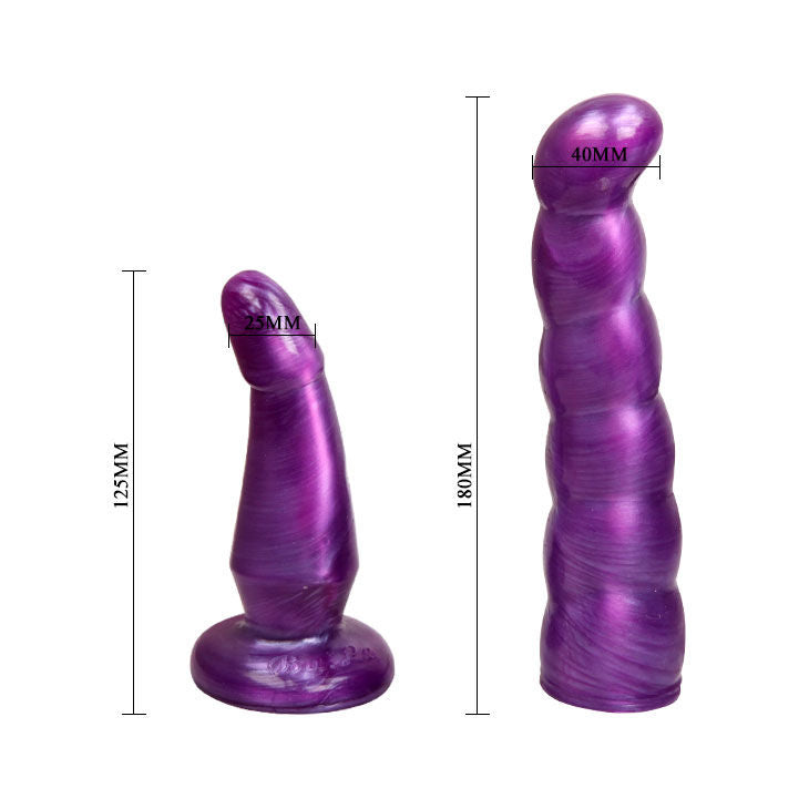 BAILE - FEMALE ANAL AND VAGINAL HARNESS LILAC G-SPOT 17 CM