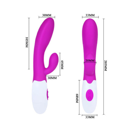 PRETTY LOVE - FLIRTATION ALVIS VIBRATOR WITH CLITORAL STIMULATOR