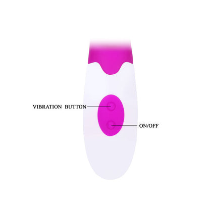 PRETTY LOVE - FLIRTATION ALVIS VIBRATOR WITH CLITORAL STIMULATOR