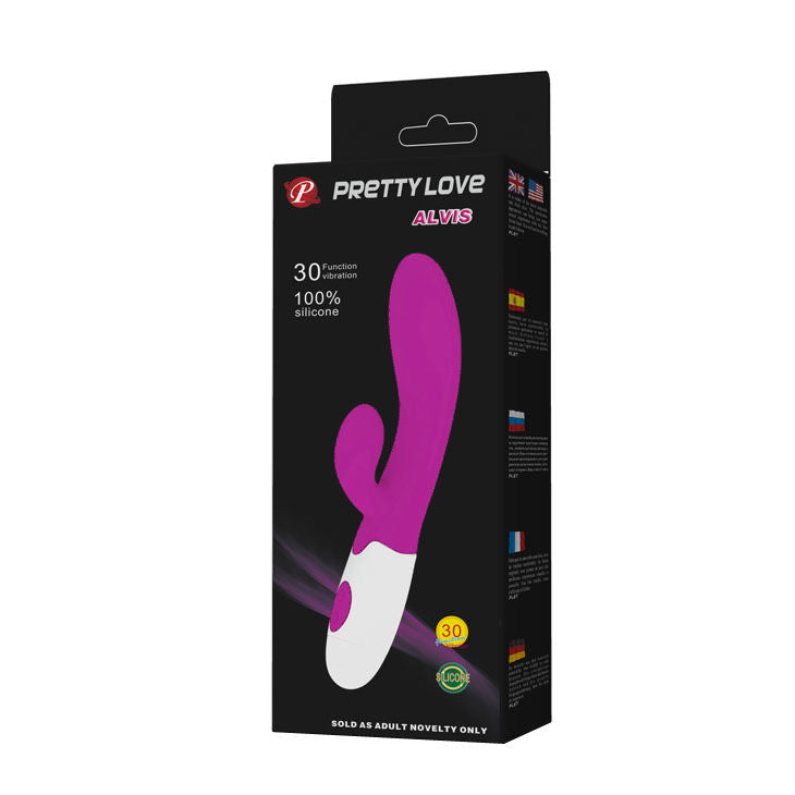 PRETTY LOVE - FLIRTATION ALVIS VIBRATOR WITH CLITORAL STIMULATOR