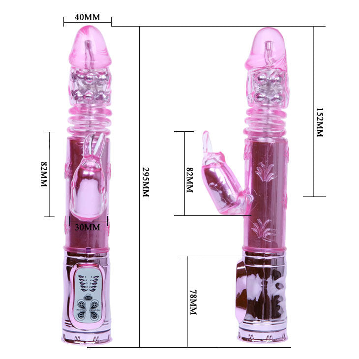 BAILE - ROTATORE RAMPANTE ROSA CONIGLIETTO PULSANTE - BAILE ROTATIONS | Lingerie Harness Boutique