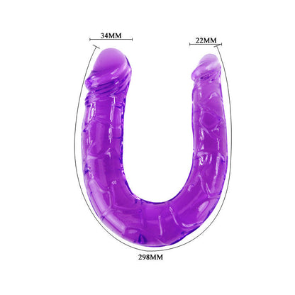 BAILE - DOPPIO DILDO IN JELLY FLESSIBILE LILLA - BAILE ANAL | Lingerie Harness Boutique