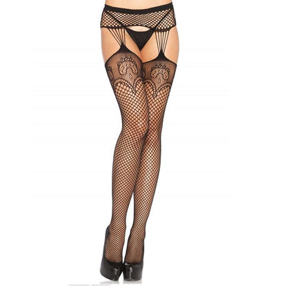 LEG AVENUE - CALZE A RETE CON LINEA REGGER - LEG AVENUE HOSIERY | Lingerie Harness Boutique