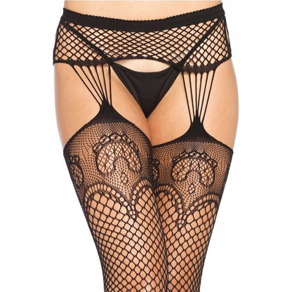 LEG AVENUE - CALZE A RETE CON LINEA REGGER - LEG AVENUE HOSIERY | Lingerie Harness Boutique