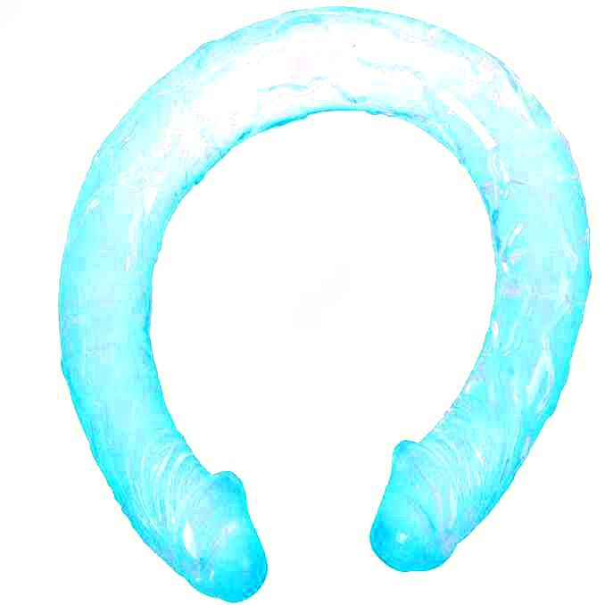 BAILE - DOPPIO DONG BLU 44.5 CM - BAILE ANAL | Lingerie Harness Boutique