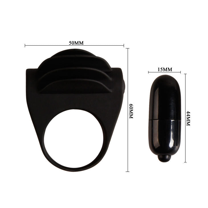 PRETTY LOVE - BLACK CHESTER VIBRATING RING