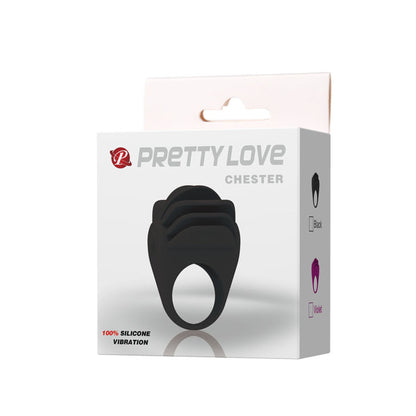 PRETTY LOVE - ANELLO VIBRATORE NERO CHESTER - PRETTY LOVE MALE | Lingerie Harness Boutique
