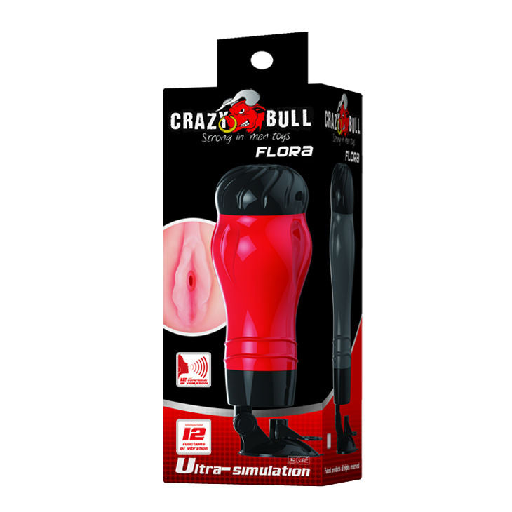 CRAZY BULL - VAGINA FLORA CON BASE MASTURBATORE VOCE - CRAZY BULL | Lingerie Harness Boutique