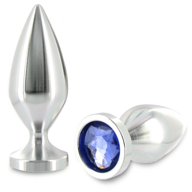 METAL HARD - PLUG ANALE METALLO ALIMINIO COLORE CRISTALLO PICCOLO 5.71 CM - METAL HARD | Lingerie Harness Boutique