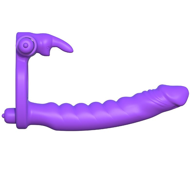 FANTASY C-RINGZ - SILICONE DOUBLE RABBIT VIBRATOR